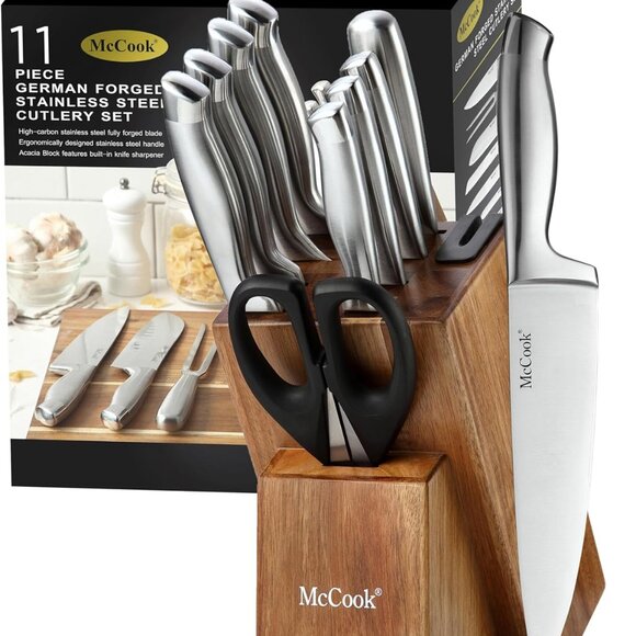 McCook® Knife Sets with Built-in Sharpener,German Stainless Steel Hollow Handle - Picture 2 of 8